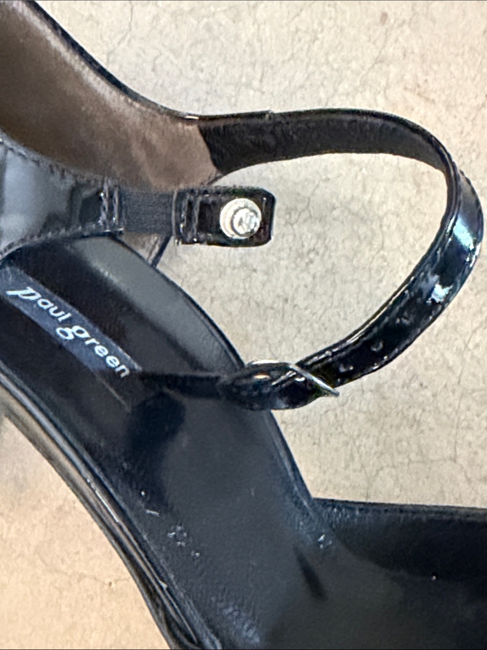 Paul Green heels size 5.5 Black Patent Mary Jane Kitten - Picture 3 of 11